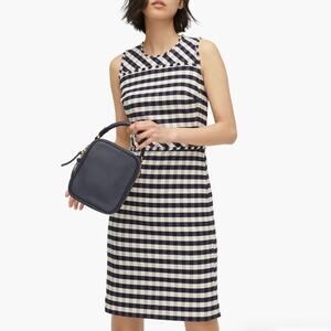 J. Crew Tweed Gingham Sheath Dress Sz 4 Tall